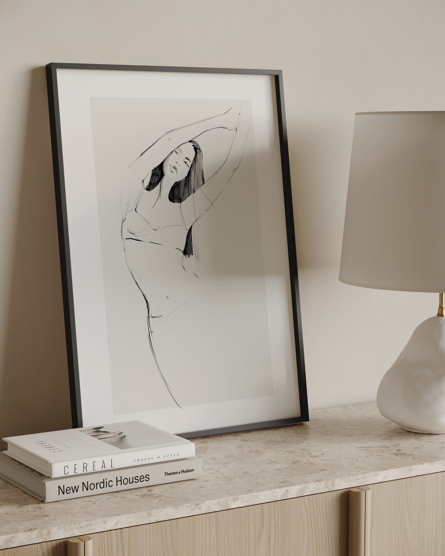 Silent Muses – Minimalist Black and White Line Art Prints